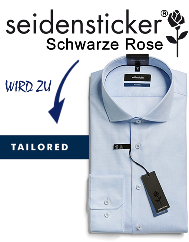 U.CONEN® Seidensticker Hemden (Schwarze TAILORED Rose)